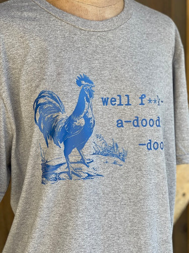 Doodle Doo Tee- Heather Grey